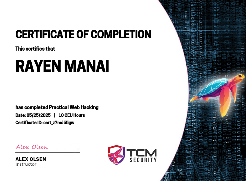 Web Hacking Certificate